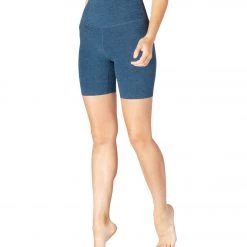 CLOTHING Beyond Yoga Spacedye High Waisted Biker Yoga Shorts Insignia Navy