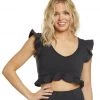 Free People Movement Virgo Performance Yoga Crop Top Black CLOTHING