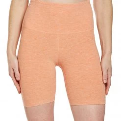Beyond Yoga Spacedye High Waisted Biker Yoga Shorts Coral Dust Melon CLOTHING