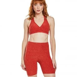 Beyond Yoga Spacedye High Waisted Biker Yoga Shorts Scarlet Sun Sienna CLOTHING