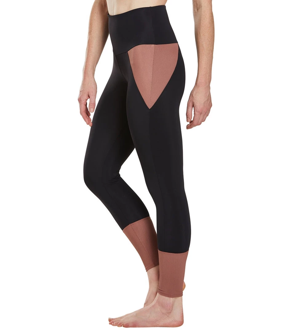 Onzie Athletic Yoga 7/8 Leggings Black/Toast Combo CLOTHING 7 Onzie Athletic Yoga 7/8 Leggings Black/Toast Combo CLOTHING
