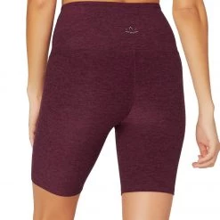 Beyond Yoga Spacedye High Waisted Biker Yoga Shorts Team Burgundy/Bold Burgundy CLOTHING