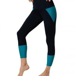 CLOTHING Onzie Athletic Yoga 7/8 Leggings Black/Teal/Green