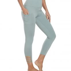 Balance Collection Maddie Yoga Capris Slate Grey CLOTHING