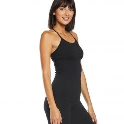 CLOTHING Hard Tail Back Laced Halter Support Tank Top Black 11 CLOTHING Hard Tail Back Laced Halter Support Tank Top Black