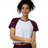 Onzie Baseball Crop Top Burgundy