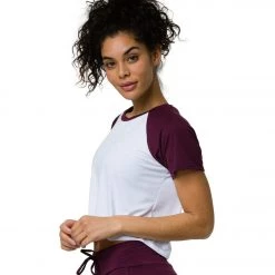 Onzie Baseball Crop Top Burgundy