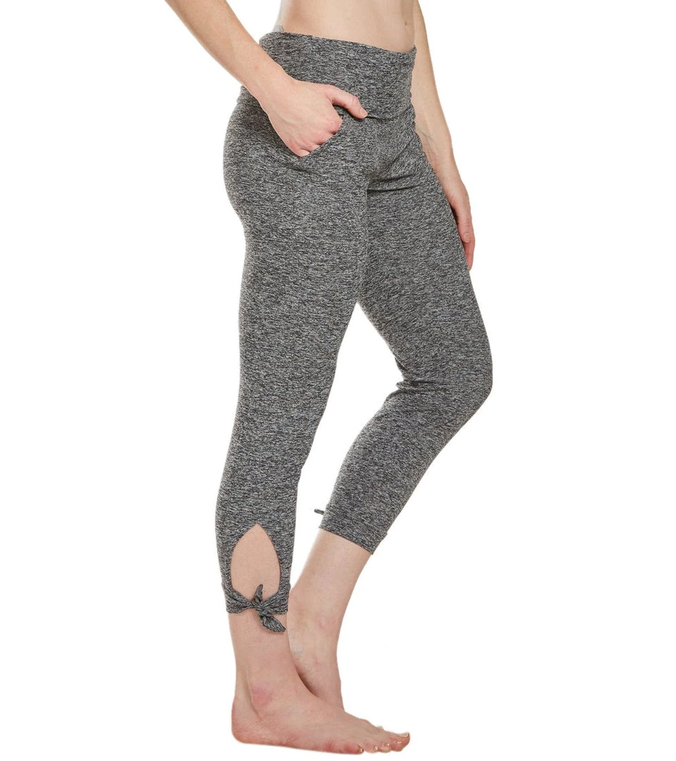 Beyond Yoga Keep It Lightweight And Easy Foldover Midi Sweatpant Joggers Black And White CLOTHING 4 Beyond Yoga Keep It Lightweight And Easy Foldover Midi Sweatpant Joggers Black And White CLOTHING