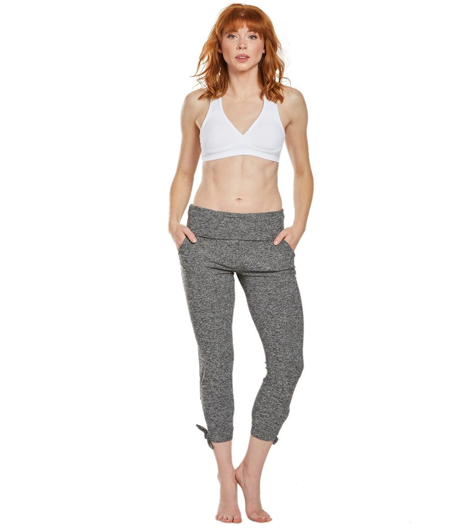 Beyond Yoga Keep It Lightweight And Easy Foldover Midi Sweatpant Joggers Black And White CLOTHING 6 Beyond Yoga Keep It Lightweight And Easy Foldover Midi Sweatpant Joggers Black And White CLOTHING