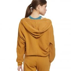 Free People Movement Reyes Solid Hoodie Khaki CLOTHING