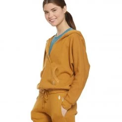 Free People Movement Reyes Solid Hoodie Khaki CLOTHING