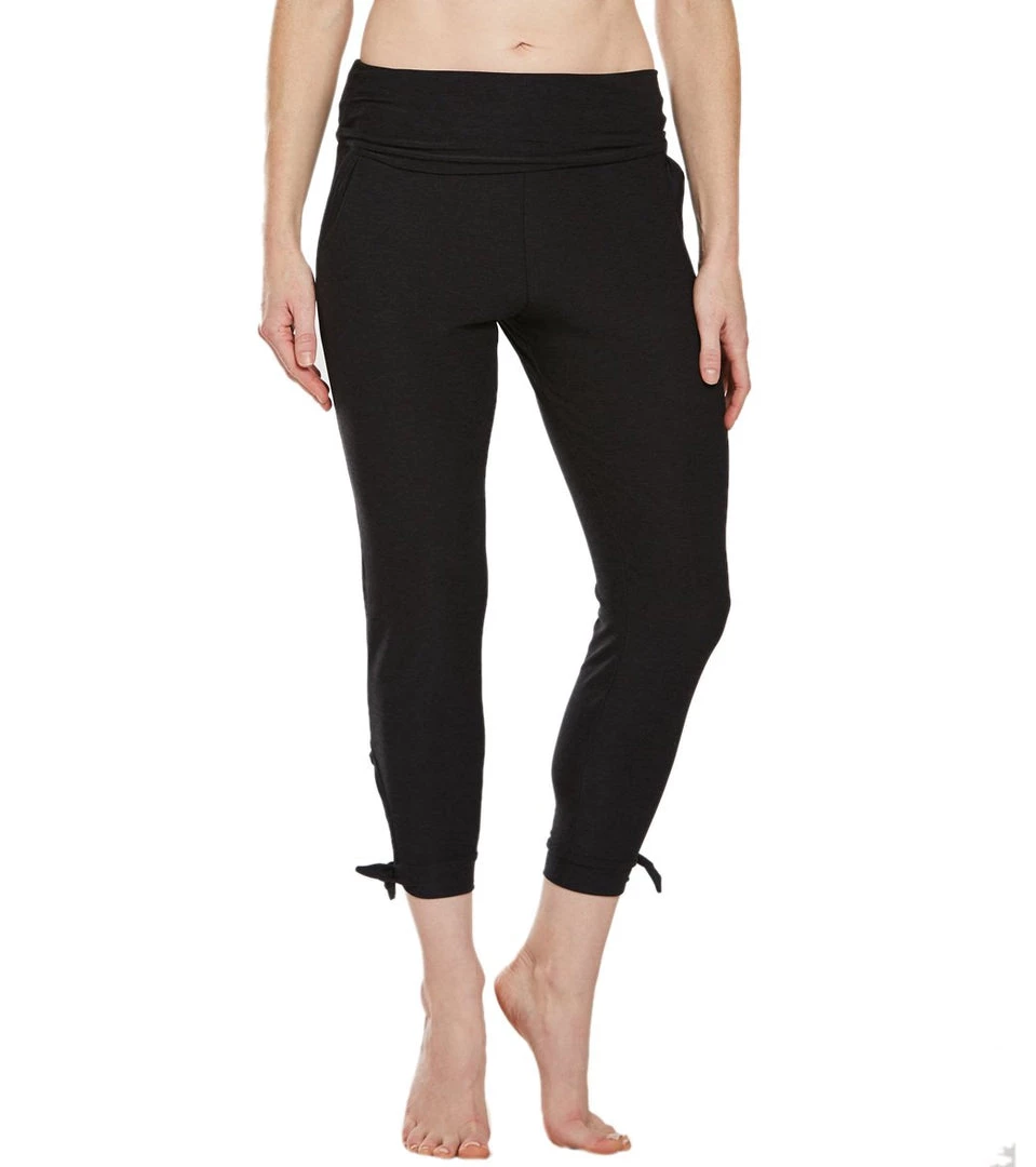 Beyond Yoga Keep It Lightweight And Easy Foldover Midi Sweatpant Joggers Darkest Night CLOTHING 4 Beyond Yoga Keep It Lightweight And Easy Foldover Midi Sweatpant Joggers Darkest Night CLOTHING