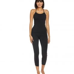 Hard Tail Laced Yoga Capris Black 12 Hard Tail Laced Yoga Capris Black