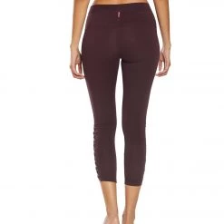 Hard Tail Laced Yoga Capris Red Plum CLOTHING 11 Hard Tail Laced Yoga Capris Red Plum CLOTHING