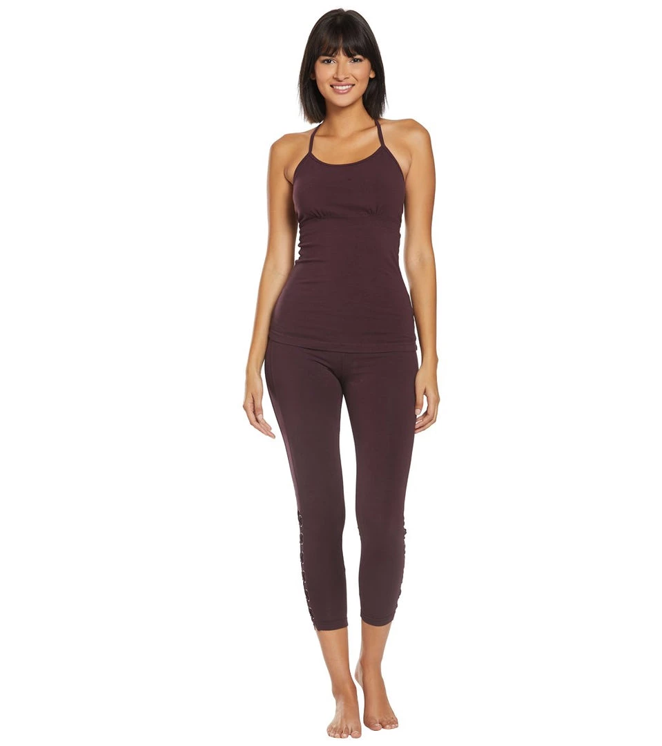 Hard Tail Laced Yoga Capris Red Plum CLOTHING 6 Hard Tail Laced Yoga Capris Red Plum CLOTHING