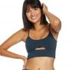CLOTHING Hard Tail Low Back Cut Out Midi Sports Bra Palmetto
