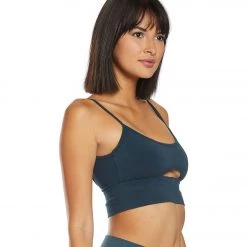 CLOTHING Hard Tail Low Back Cut Out Midi Sports Bra Palmetto