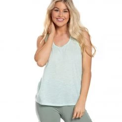 CLOTHING Balance Collection Raven Singlet Yoga Tank Top Fair Aqua