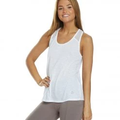 Balance Collection Raven Singlet Yoga Tank Top White CLOTHING