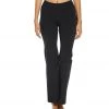 Hard Tail High Waisted Wide Flare Yoga Pants Black CLOTHING