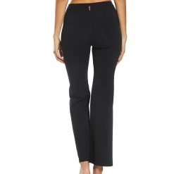 Hard Tail High Waisted Wide Flare Yoga Pants Black CLOTHING