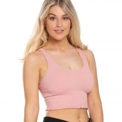 Spiritual Gangster Amor Crop Tank Pink Sky CLOTHING