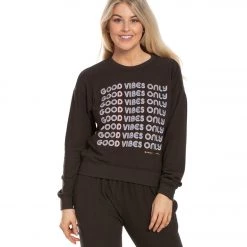 Spiritual Gangster Good Vibes Malibu Crew Neck Long Sleeve
