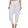 Buddha Pants San Fran Organic Bamboo Harem Pants White CLOTHING