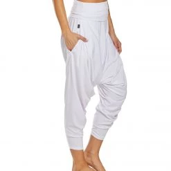 Buddha Pants San Fran Organic Bamboo Harem Pants White CLOTHING