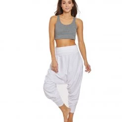 Buddha Pants San Fran Organic Bamboo Harem Pants White CLOTHING 12 Buddha Pants San Fran Organic Bamboo Harem Pants White CLOTHING