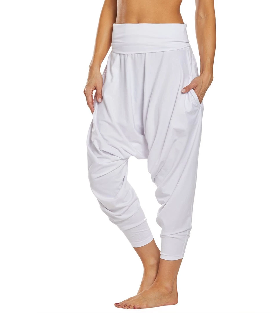 Buddha Pants San Fran Organic Bamboo Harem Pants White CLOTHING 7 Buddha Pants San Fran Organic Bamboo Harem Pants White CLOTHING