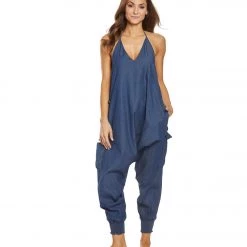 Buddha Pants Blue Jean Harem Jumpsuit