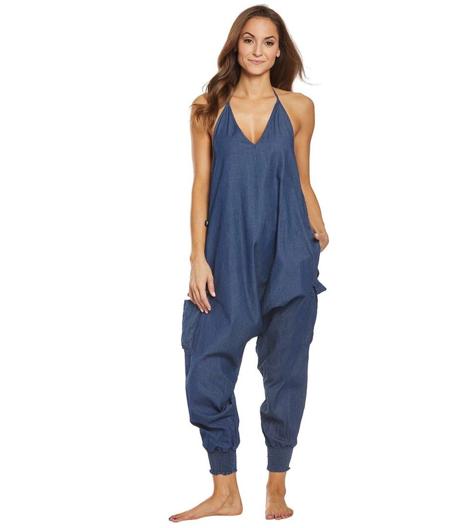 Buddha Pants Blue Jean Harem Jumpsuit Blue Jean CLOTHING 9 Buddha Pants Blue Jean Harem Jumpsuit Blue Jean CLOTHING