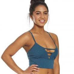 CLOTHING Hard Tail Mitered Yoga Sports Bra River