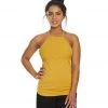 Hard Tail Mitered Low V-Back Yoga Support Tank Honey CLOTHING