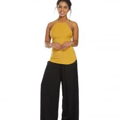 Hard Tail Mitered Low V-Back Yoga Support Tank Honey CLOTHING