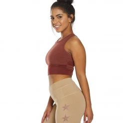 CLOTHING Hard Tail Wrap Back Yoga Crop Top Mahogany 14 CLOTHING Hard Tail Wrap Back Yoga Crop Top Mahogany
