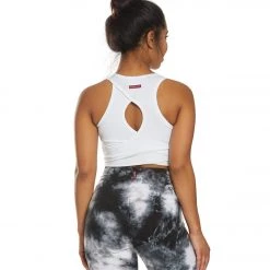 CLOTHING Hard Tail Wrap Back Yoga Crop Top White