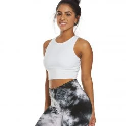 CLOTHING Hard Tail Wrap Back Yoga Crop Top White