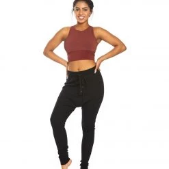 Hard Tail Thermal Harem Pants Black CLOTHING