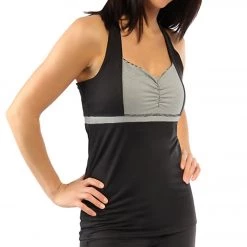 Soybu Women's Lunar Yoga Tunic Black/Ministripe CLOTHING