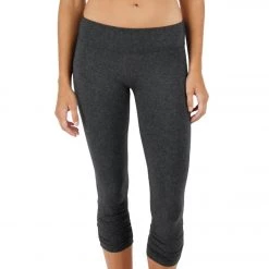 Beyond Yoga Women's Heather Gray Gathered Legging CLOTHING