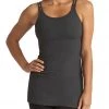 Beyond Yoga Women's Heather Gray Long Double Strap Cami CLOTHING 2 Beyond Yoga Women's Heather Gray Long Double Strap Cami CLOTHING