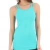 Beyond Yoga Women's Long Double Strap Cami Electric Teal CLOTHING