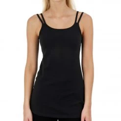 Beyond Yoga Women's Long Double Strap Cami Black CLOTHING
