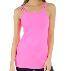 Beyond Yoga Women's Long Double Strap Cami Neon Pink