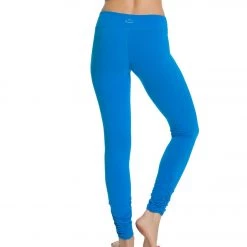 CLOTHING Beyond Yoga Women's Essential Gathered Yoga Leggings Deep Sea Blue