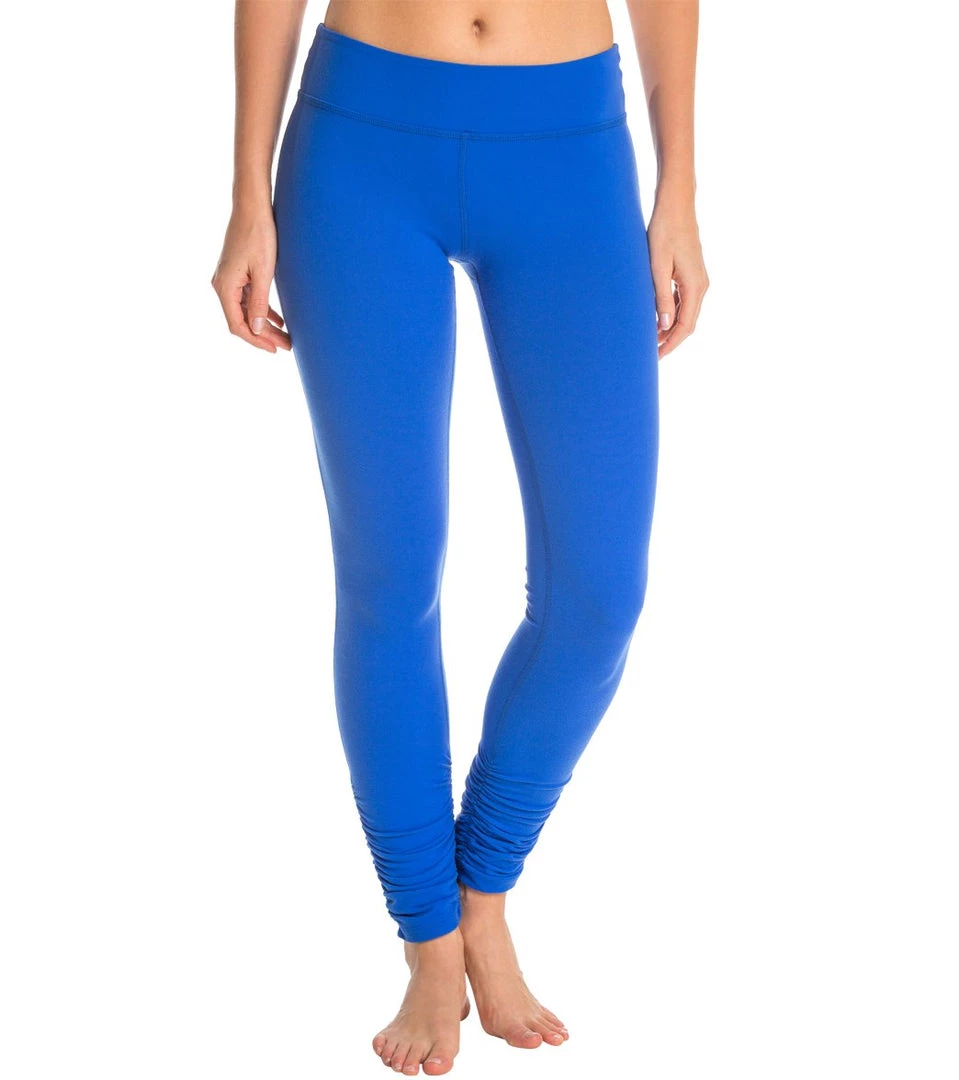 Beyond Yoga Women's Essential Gathered Yoga Leggings Bright Lapis CLOTHING 3 Beyond Yoga Women's Essential Gathered Yoga Leggings Bright Lapis CLOTHING