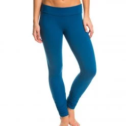 Beyond Yoga Women's Essential Gathered Yoga Leggings Mosaic Blue