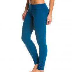 Beyond Yoga Women's Essential Gathered Yoga Leggings Mosaic Blue